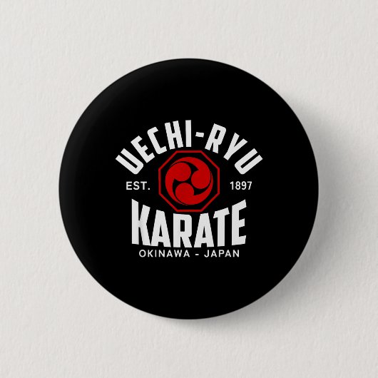 Uechi-Ryu Karate Do Kampfsport Japan Okinawa Button (Vorderseite)
