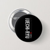 Uechi Ryu Karate Do Martial Arts Japan Belt Retro Button (Vorne & Hinten)