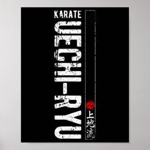 Uechi Ryu Karate Do Martial Arts Japan Belt Retro Poster