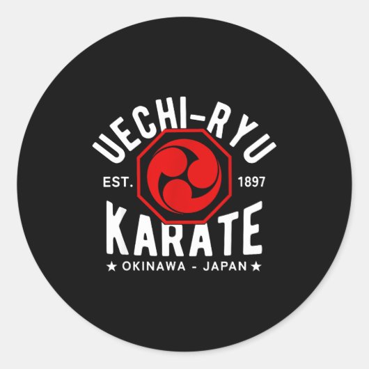 Uechi Ryu Karate Do Martial Arts Japan Tokyo  Runder Aufkleber (Vorderseite)