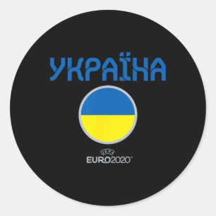 Uefa Euro Ukraine' Nation Runder Aufkleber