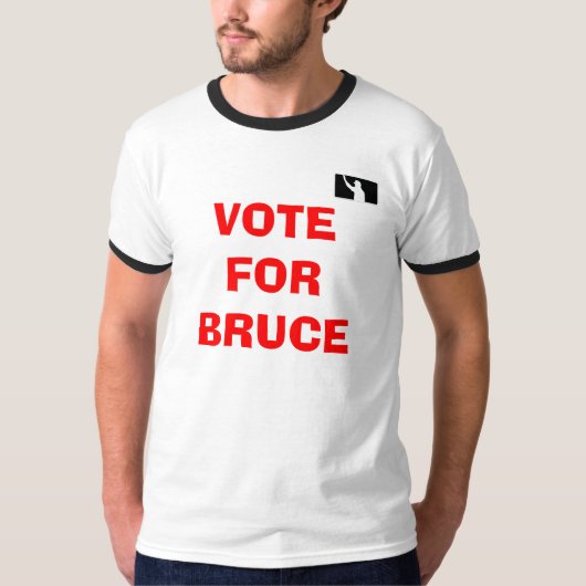 UEFL "Abstimmung für Bruce" Wecker-T - Shirt (Vorderseite)
