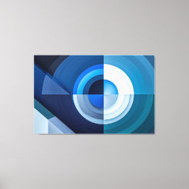 uego de Formas - Arte Abstracto en Azul  Leinwanddruck