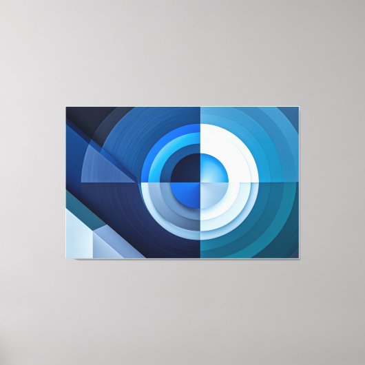 uego de Formas - Arte Abstracto en Azul Leinwanddruck (Vorderseite)