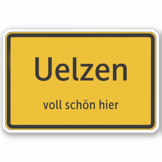 Uelzen Aufkleber Sticker Autoaufkleber (Vorderseite)