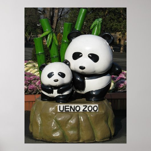 Ueno-Zoo-Panda-Schild Poster (Vorne)