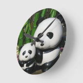 Ueno Zoo Panda Sign Runde Wanduhr (Winkel)