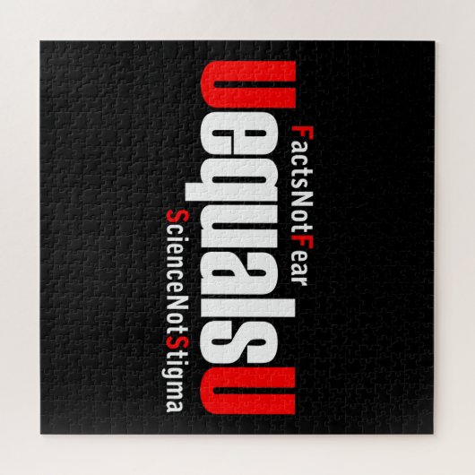 UEqualsU HIV Fakten nicht Angst Wissenschaft nicht Puzzle (Horizontal)