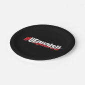 UEqualsU HIV Unnachweisbare nicht übertragbare Kun Pappteller (Schrägansicht)