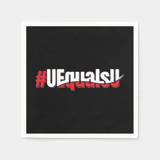 UEqualsU HIV Unnachweisbare nicht übertragbare Kun Serviette (Vorderseite)
