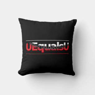 UEqualsU HIV Unnachweisbare Typografie Art Kissen