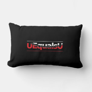 UEqualsU HIV Unnachweisbare Typografie Art Lendenkissen