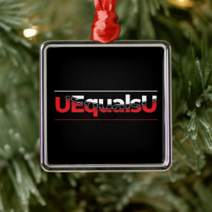 UEqualsU HIV Unnachweisbare Typografie Art Ornament Aus Metall