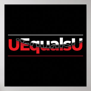 UEqualsU HIV Unnachweisbare Typografie Art Poster