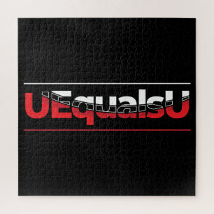 UEqualsU HIV Unnachweisbare Typografie Art Puzzle