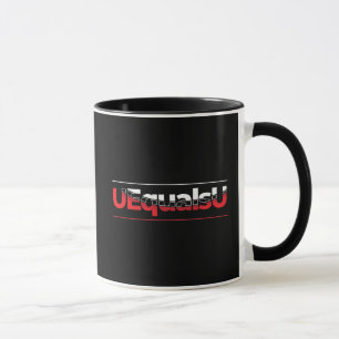 UEqualsU HIV Unnachweisbare Typografie Art Tasse