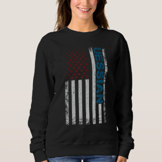 Uessische Bewegung US-Flagge schlägt vor, als eine Sweatshirt
