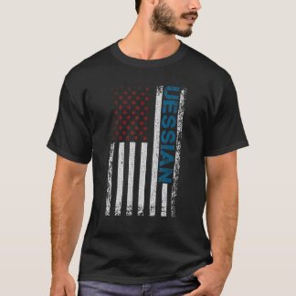 Uessische Bewegung US-Flagge schlägt vor, als eine T-Shirt