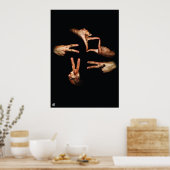 UF Hände Großes Poster (Küche)