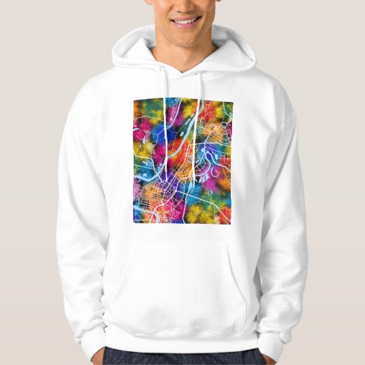  Ufa Russia City Map Hoodie (Vorderseite)