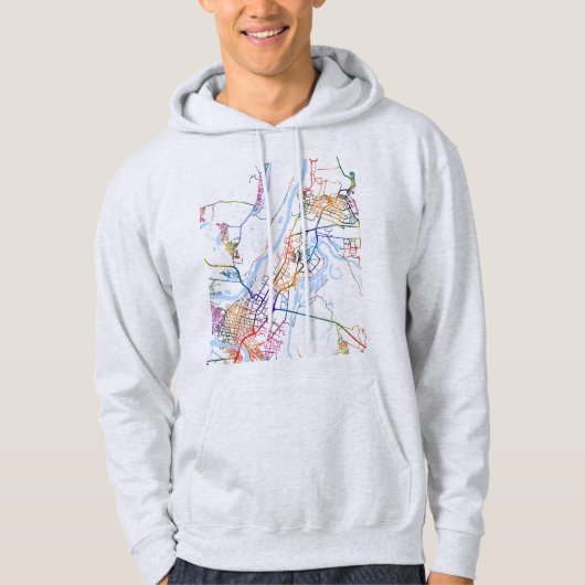 Ufa Russia City Map Hoodie (Vorderseite)
