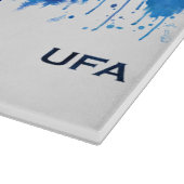Ufa Russia Skyline Blue Schneidebrett (Ecke)
