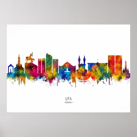 Ufa Russland Skyline Poster (Vorne)