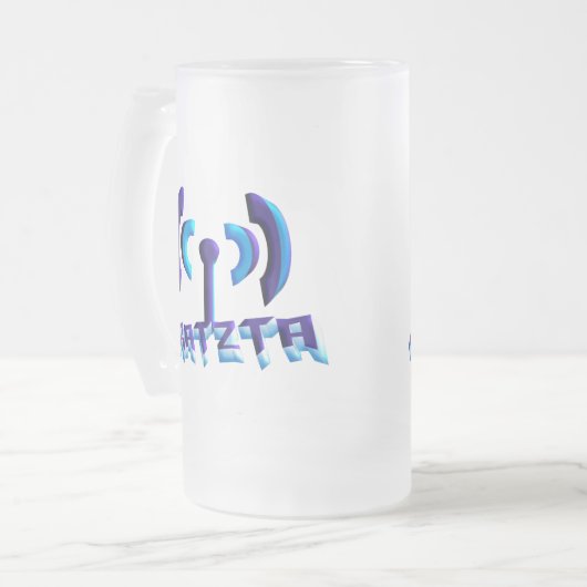 Ufaratzta Mattglas Bierglas (Vorderseite Links)