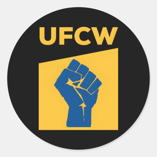 Ufcw Resist Fist Strike Runder Aufkleber (Vorderseite)