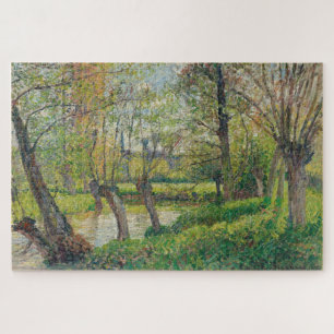 Ufer der Epte bei Éragny, Sonnenuntergang (1897) Puzzle