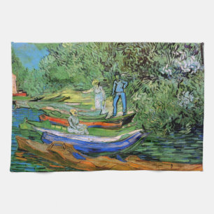 Ufer der Oise bei Auvers von Vincent van Gogh Geschirrtuch