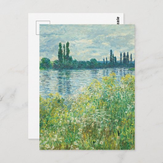 Ufer der Seine durch Monet Postkarte (Vorne/Hinten)