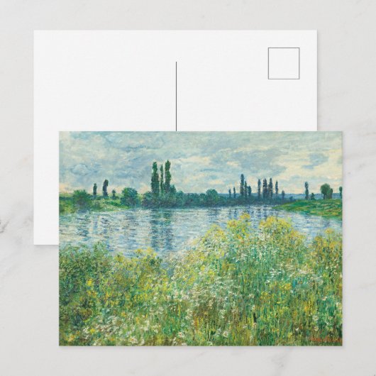 Ufer der Seine durch Monet Postkarte (Vorne/Hinten)
