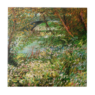 Ufer der Seine, Pont de Clichy von Vincent van Gog Fliese