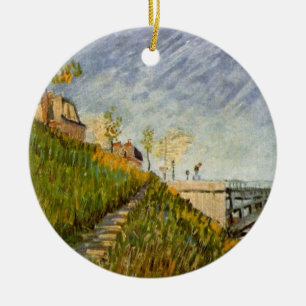 Ufer der Seine, Pont de Clichy von Vincent van Gog Keramik Ornament