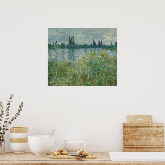 Ufer der Seine von Claude Monet Poster (Küche)
