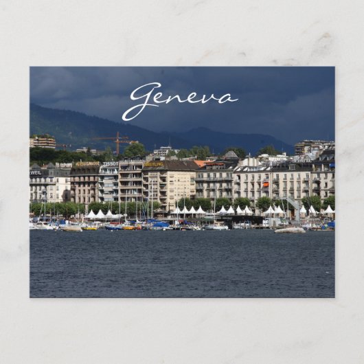 Ufer des Genfer Sees Postkarte (Vorderseite)