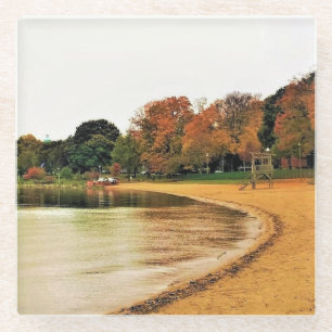 Ufer des Genfer Sees, Wisconsin Glasuntersetzer