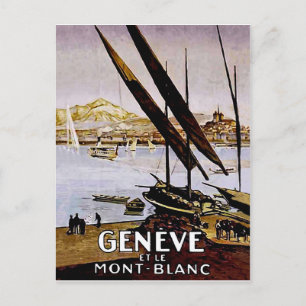 Ufer eines Genfersees, Schweiz Postkarte