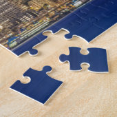 Ufer und Downtown Skyline bei Twilight Puzzle (Seite)
