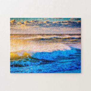 Uferansicht bei Sonnenaufgang Puzzle