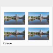 Uferbrücke und Staat Rechteckiger Aufkleber (Blatt)