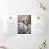 Uferfarben - Hellebore Blume Hochzeit Fotos Dreifach-gefaltete Programmkarte (Innenseite)