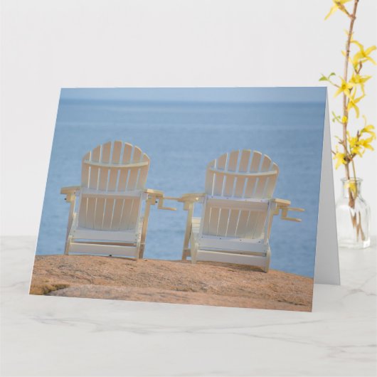 Ufergegend Adirondack Stühle Karte (Gelbe Blume)