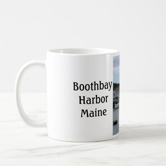 "Ufergegend" Boothbay Hafen-Maine-Tasse Kaffeetasse (Links)
