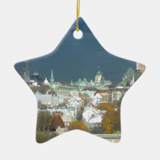 Ufergegend Québec-Stadt Kanada Keramik Ornament (Vorne)