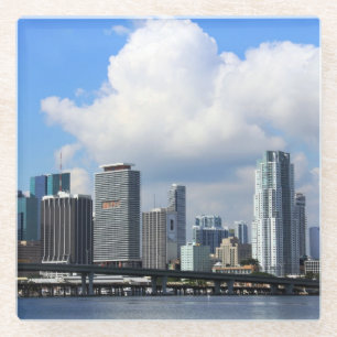 Ufergegendansicht von Miami Glasuntersetzer
