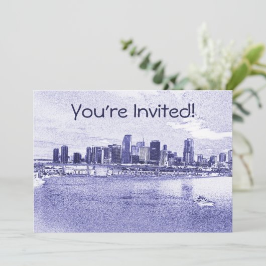 Uferpromenade - Einladung oder Ankündigung (Stehend Vorderseite)