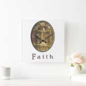 Uferverkleidung Quadratische Wanduhr (Zuhause)