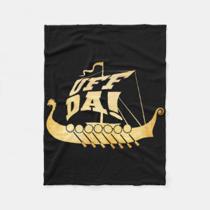Uff Da! Ancient Viking Ship - Funny Midwest Boatin Fleecedecke